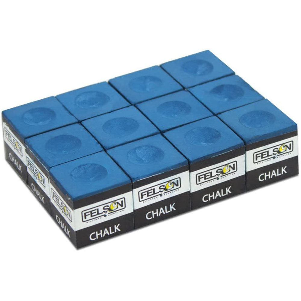 Felson Pool Cue Chalk for Billiards 12-Pack