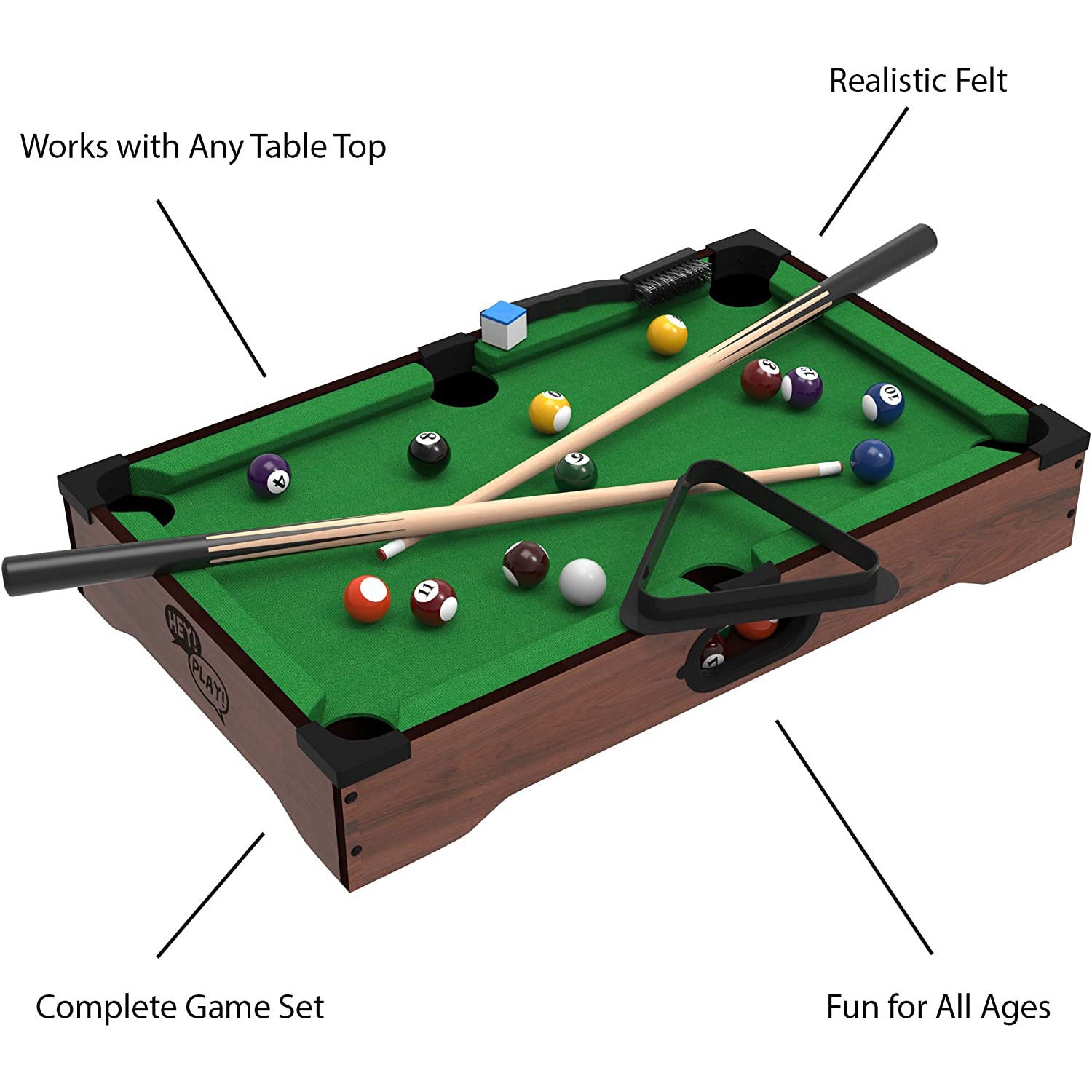 Mini Tabletop Pool Set- Billiards Game