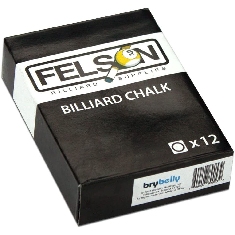 Felson Pool Cue Chalk for Billiards 12-Pack